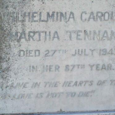 TENNANT Wilhelmina Caroline Martha -1947