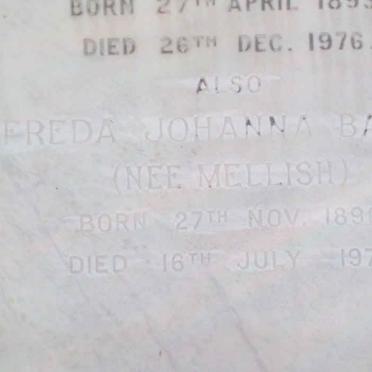 BAYLY Freda Johanna nee MELLISH 1896-1979