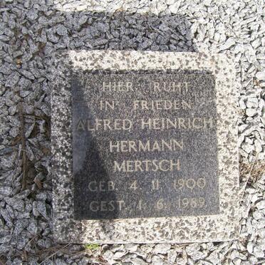 MERTSCH Alfred Heinrich Hermann 1900-1989