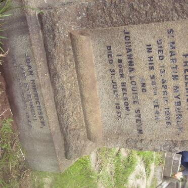 MYBURG Frederick St. Martin -1926 :: STEYN Johanna Louisa  nee HELSON -1937 :: HINRICHSEN Joan nee MYBURGH -1947