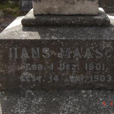 MAASCH Hans 1901-1903