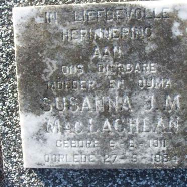 MacLAGHLAN Susanna J.M. 1911-1984
