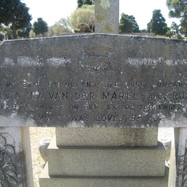 MAREL Barend Pieter, van der -1975 &amp;  Sylvia Ina RUPNIK -1967