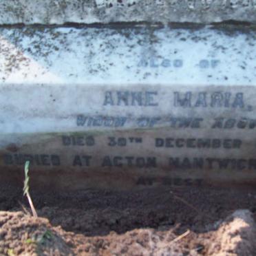 MARSHALL Anne Maria  -1917