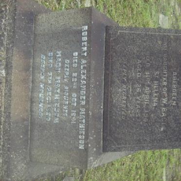 MATHIESON Robert Alexander -1941 &amp; Emily Maud HOBART -1905  :: MATHIESON  Mary -1950