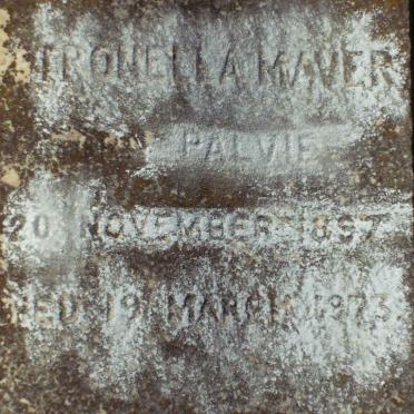 MAVER Petronella nee PALVIE 1897-1973