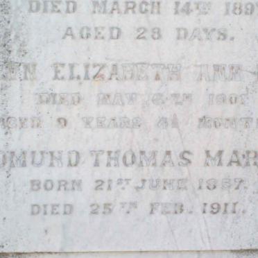 MARTIN Evelyn Elizabeth Ann -1901 :: MARTIN Edmund Thomas 1857-1911