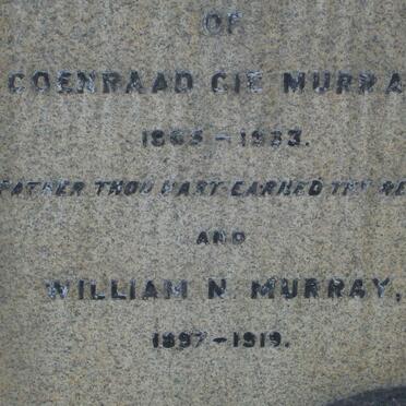 MURRAY Coenraad Gie 1865-1933 :: MURRAY William N. 1897-1919