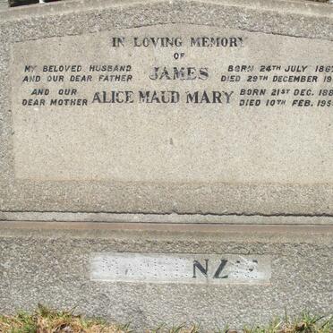 McKENZIE James 1867-1942 &amp; Alice Maud Mary 1880-1955