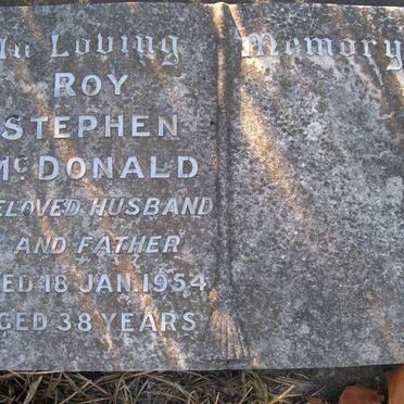 McDONALD Roy Stephen -1954