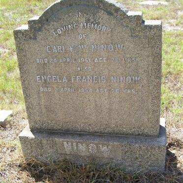 NINOW Carl F.W. -1951 &amp; Engela Francis -1954