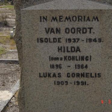 OORDT Isolde, van 1937-1949 :: VAN OORDT Hilda nee KOHLING 1896-1964 :: VAN OORDT Lukas Cornelis 1903-1991