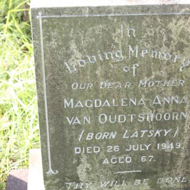 OUDTSHOORN Magdalena Anna, van nee LATSKY -1949