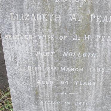 PEARCE Elizabeth A. -1908