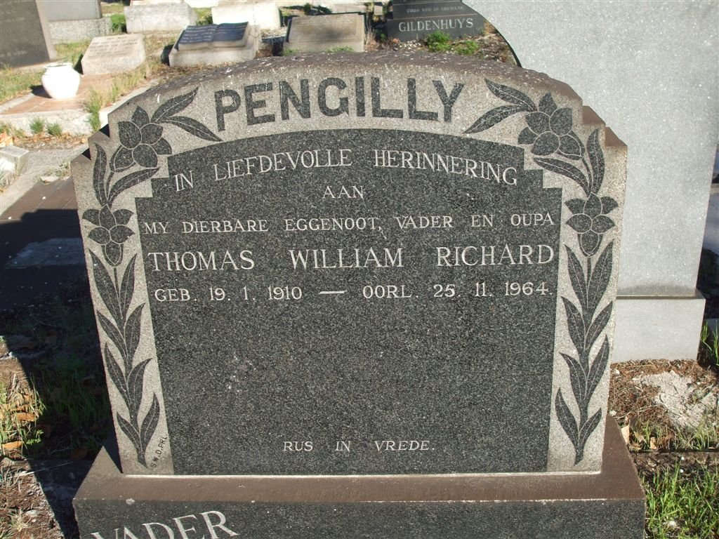 PENGILLY Thomas William Richard 1910-1964