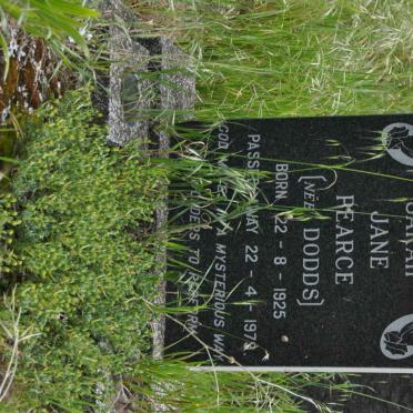 PEARCE Sarah Jane nee DODDS 1925-1979