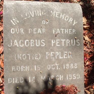 PEPLER Jacobus Petrus 1888-1959
