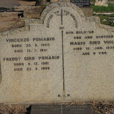 POMARIO Vincenzo 1904-1981 :: POMARIO Freddy Giro 1901-1986 :: VIOLA Mario Giro  -1959