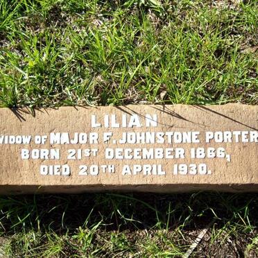 PORTER Lilian 1866-1930