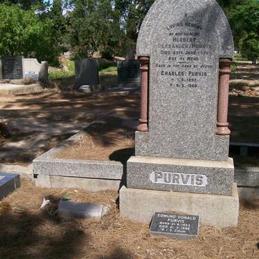 PURVIS Herbert Alexander -1935 :: PURVIS Charles  1892-1968 :: PURVIS Edmund Donald 1923-1998