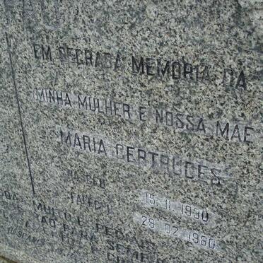 Bertrudes, Maria born 15 November 1930 died 28 February 1980