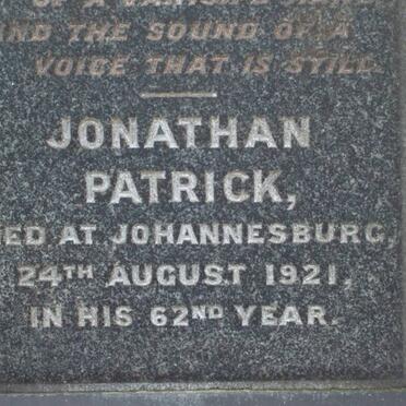 PATRICK Jonathan -1921