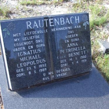 RAUTENBACH Ignatius Michael Leopoldus 1892-1989 &amp; Anna Petronella BENNETT 1900-1991