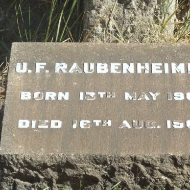 RAUBENHEIMER U.F. 1908-1966