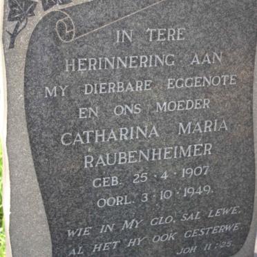 RAUBENHEIMER Catharina Maria 1907-1949