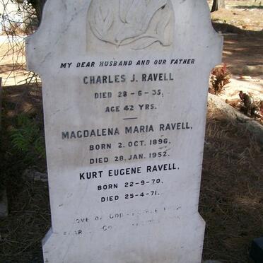 RAVELL Charles J. -1935 &amp; Magdalena Maria 1896-1952 :: RAVELL Kurt Eugene 1970-1971