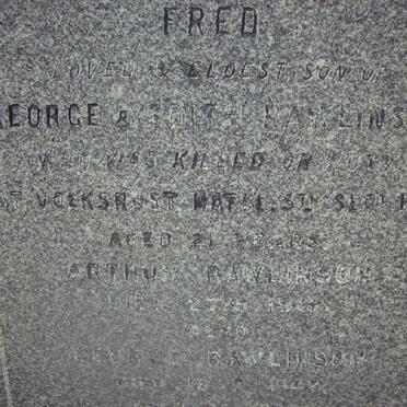 RAWLINSON Fred -191? :: RAWLINSON Arthur -?? :: RAWLINSON George -1942