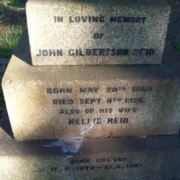 REID John Gilbertson 1869-1926 &amp; Nellie 1872-1941