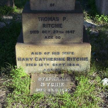 RITCHIE Thomas P. -1947 &amp; Mary Catherine -1954 :: RITCHIE Stephanie -1967