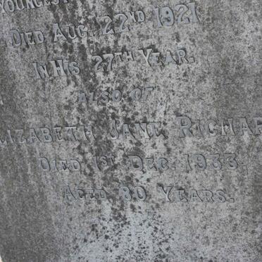 RICHARDS Elizabeth Jane -1933