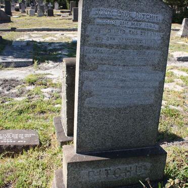 RITCHIE John Paul 1843-1920 &amp; Phebe Milligan -1930