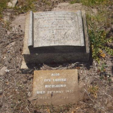 RICHMOND Reginald Herber -1922 &amp; Lydia Sophia -1925 :: RICHMOND Leonie May -1898 :: RICHMOND Ivy Louise -1952