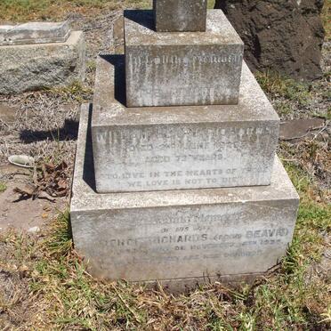 RICHARDS William Henry -1929 &amp; Florence BEAVIS -1936 :: RICHARDS John Edgcome -1911