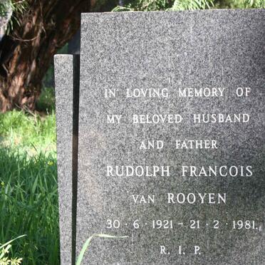 ROOYEN Rudolph Francois, van 1921-1981