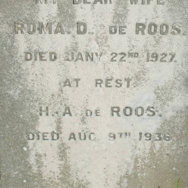 ROOS Roma D., de -1927 :: ROOS H.A., de -1936