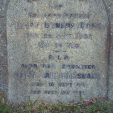 ROSS Harv Dunlop  -1952 :: MARSHALL Mary Bain  -1944
