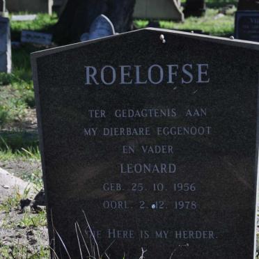 ROELOFSE Leonard 1956-1978