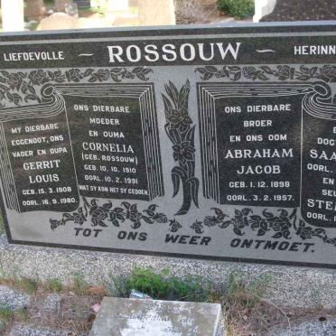 ROSSOUW Gerrit Louis 1908-1980 &amp; Cornelia ROSSOUW 1910-1991