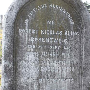 ROSENZWEIG Robert Nicolas Aling 1855-1914 :: ROSENZWEIG A.E.W. en J.L.L.