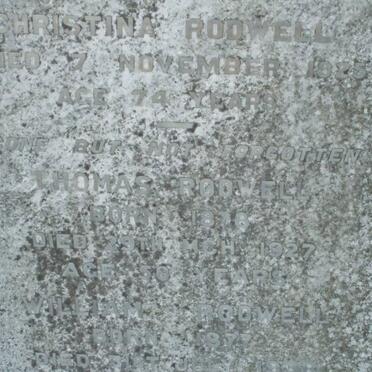 RODWELL Christina -1925 :: RODWELL Thomas 1878-1927 :: RODWELL William 1877-19?