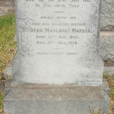 MARSHALL Johanna Margaret 1852-1926