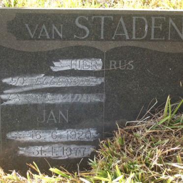 STADEN Jan, van 1920-1977