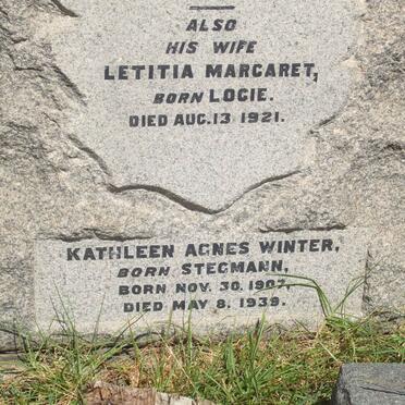 WINTER Kathleen Agnes nee STEGMANN 1907-1939