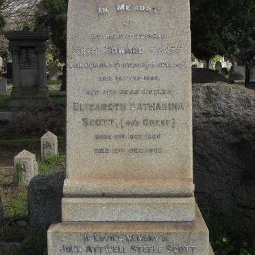 SCOTT John Edward 1874-1940 &amp; Elizabeth Catharina GREEF 1880-1960