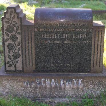 SCHALKWYK Gerrit Hulgard, van 1886-1953