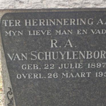 SCHUYLENBORGH R.A., van 1897-1956